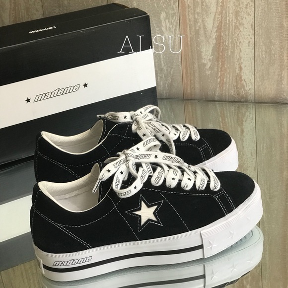 Con&Mademe One Star Platform Suede Black White W - Picture 5 of 8
